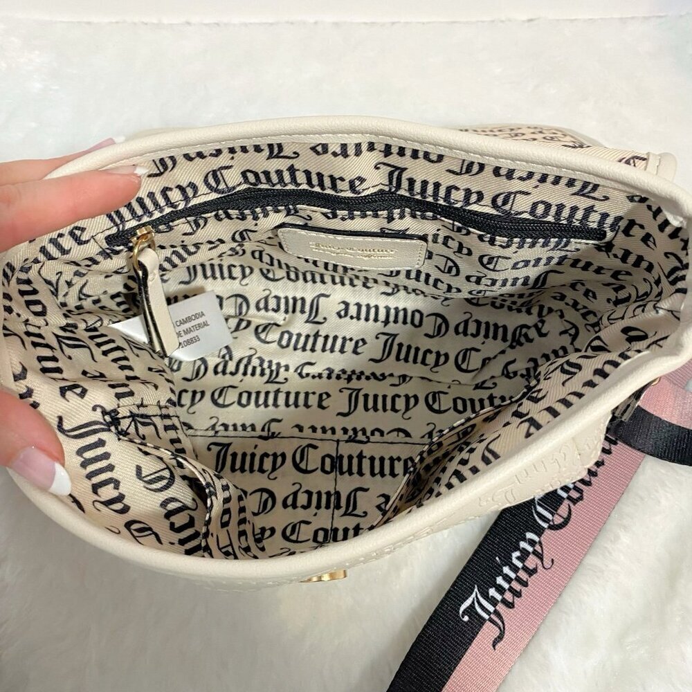 Juicy Couture Angel White Charm City Crossbody Bag & Key Coin Pouch NWT - Picture 8 of 9